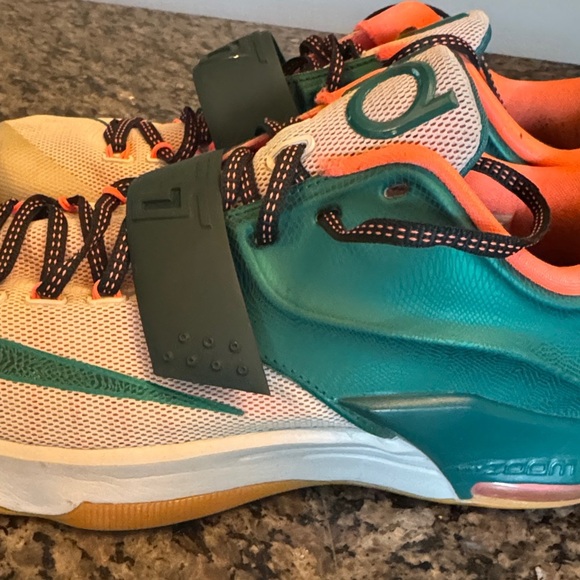 Nike air zoom KD 7 VII Easy Money White Green Size 9 Sneakers EUC - Picture 10 of 17